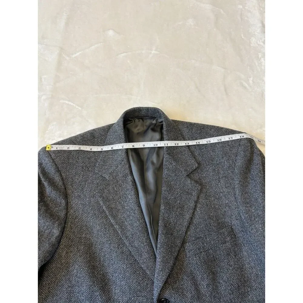 Brooks 346 Mens Wool/Lambs Sport Coat 41R Gray Blazer Jacket Career Preppy VTG
